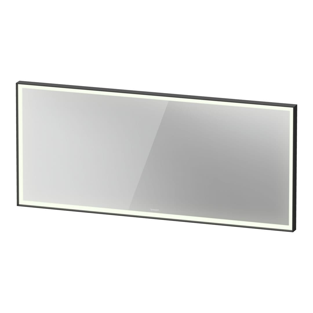 Duravit L-Cube – Καθρέπτης Μπάνιου – 1600×700 mm, με φωτισμό LED, έκδοση Premium – Graphite Aluminium Matt (LC7385049497100)