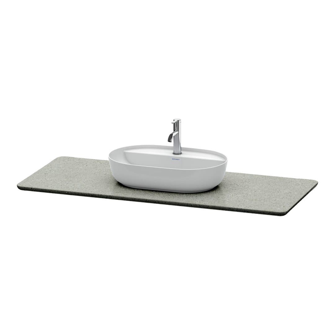 Duravit Luv – Πάγκος Νιπτήρα – 1388 mm, νιπτήρας κέντρο – Grey Polished, Quartz stone (LU946603333)