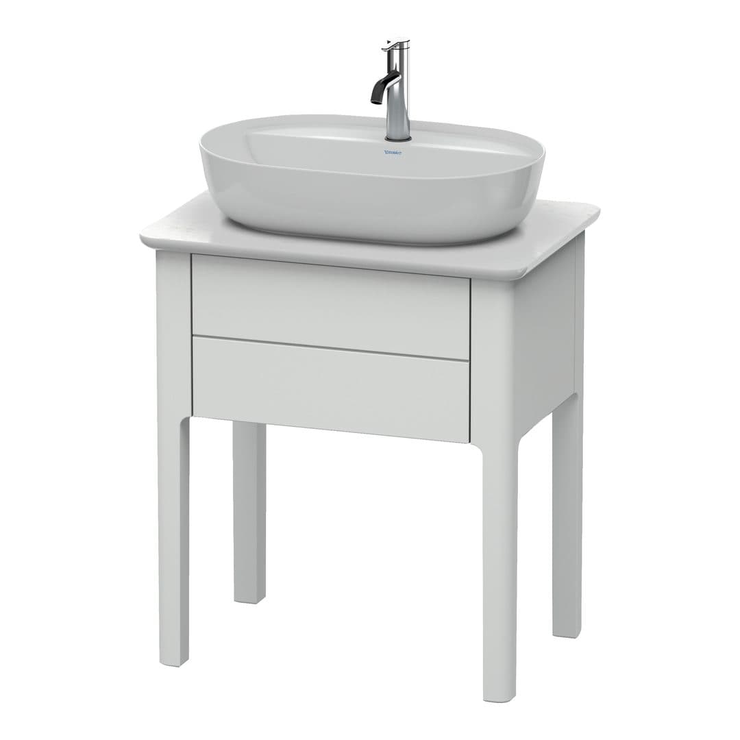 Duravit Luv – Έπιπλο Νιπτήρα – 638 mm, για κονσόλα, 1 συρτάρι, νιπτήρας κέντρο – White Satin Matt, Lacquer (LU956003636)