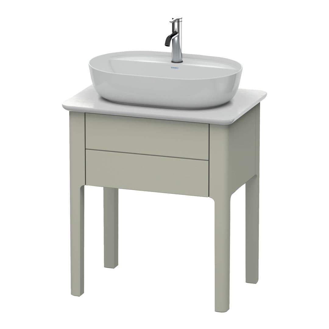 Duravit Luv – Έπιπλο Νιπτήρα – 638 mm, για κονσόλα, 1 συρτάρι, νιπτήρας κέντρο – Taupe Satin Matt, Lacquer (LU956006060)