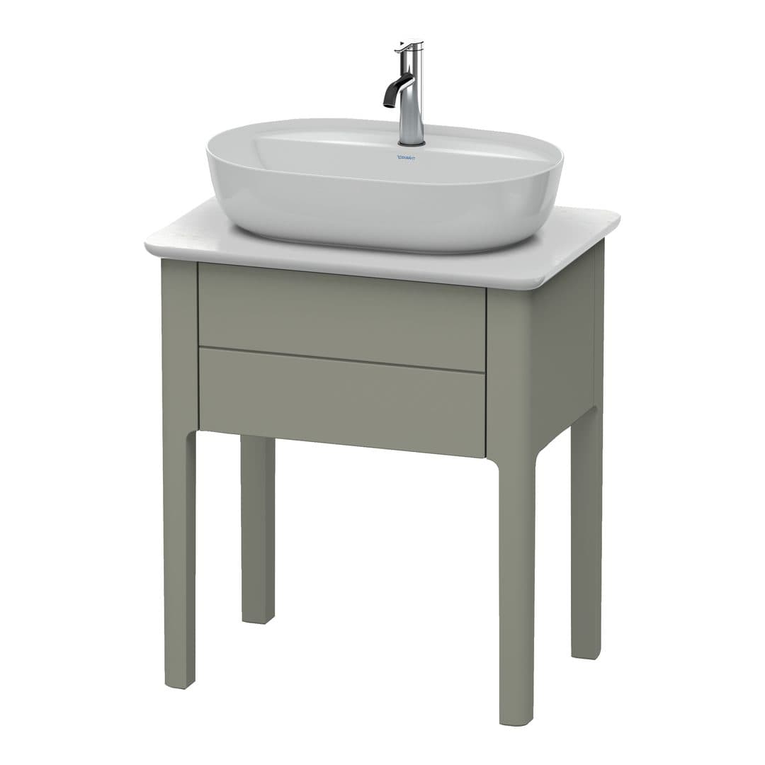 Duravit Luv – Έπιπλο Νιπτήρα – 638 mm, για κονσόλα, 1 συρτάρι, νιπτήρας κέντρο – Stone grey Satin Matt, Lacquer (LU956009292)