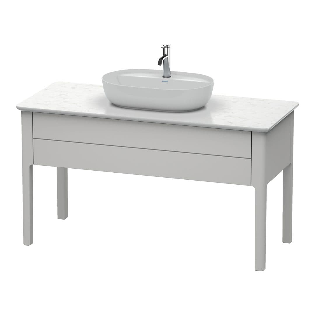 Duravit Luv – Έπιπλο Νιπτήρα – 1338 mm, για κονσόλα, 1 συρτάρι, νιπτήρας κέντρο – Nordic white Satin Matt, Lacquer (LU956103939)