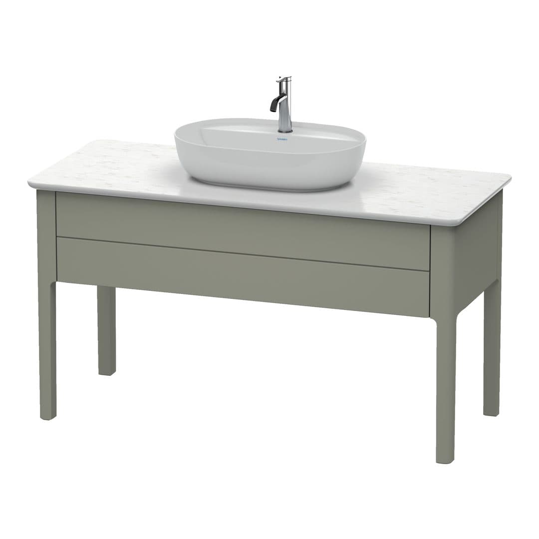 Duravit Luv – Έπιπλο Νιπτήρα – 1338 mm, για κονσόλα, 1 συρτάρι, νιπτήρας κέντρο – Stone grey Satin Matt, Lacquer (LU956109292)