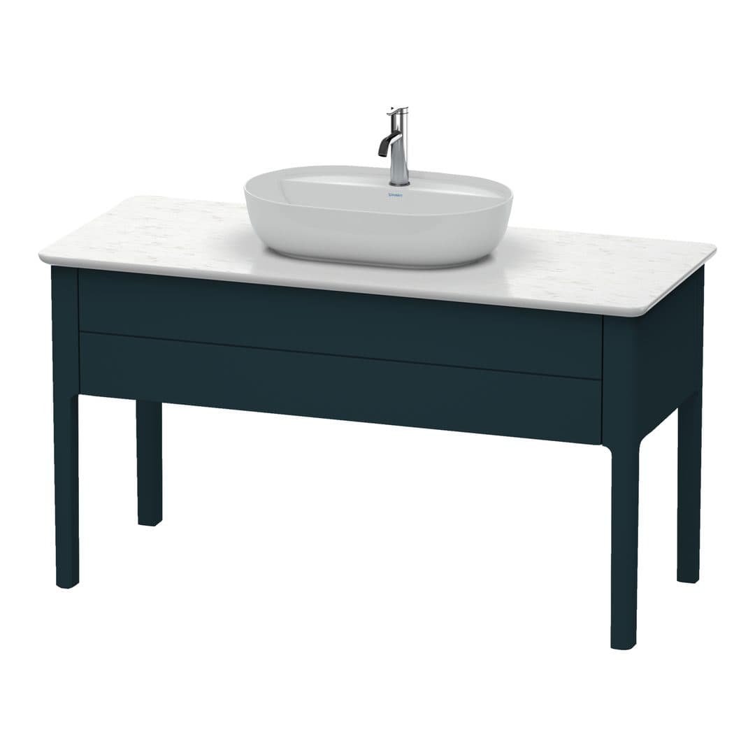 Duravit Luv – Έπιπλο Νιπτήρα – 1338 mm, για κονσόλα, 1 συρτάρι, νιπτήρας κέντρο – Night blue Satin Matt, Lacquer (LU956109898)