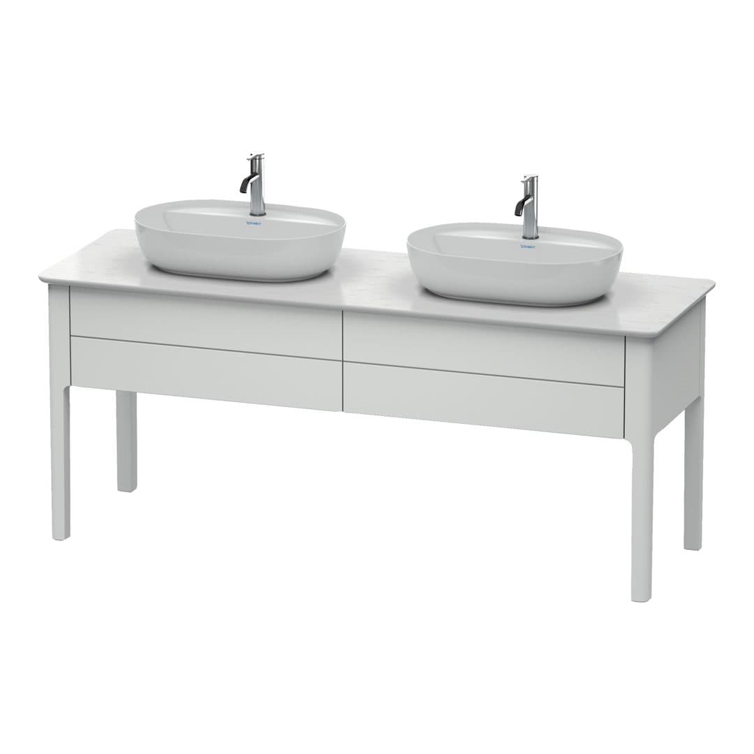 Duravit Luv – Έπιπλο Νιπτήρα – 1733 mm, για κονσόλα, 2 συρτάρια – White Satin Matt, Lacquer (LU9562B3636)