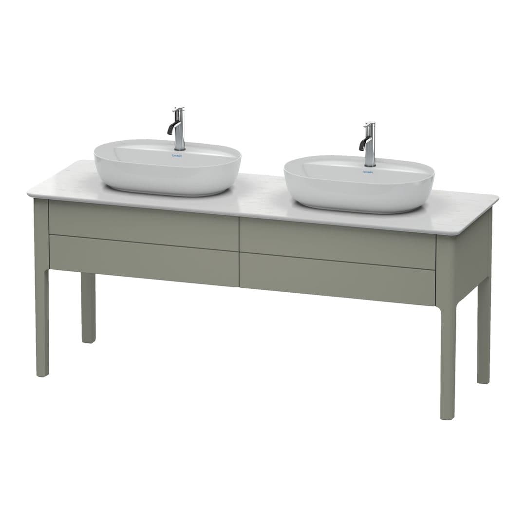 Duravit Luv – Έπιπλο Νιπτήρα – 1733 mm, για κονσόλα, 2 συρτάρια – Stone grey Satin Matt, Lacquer (LU9562B9292)