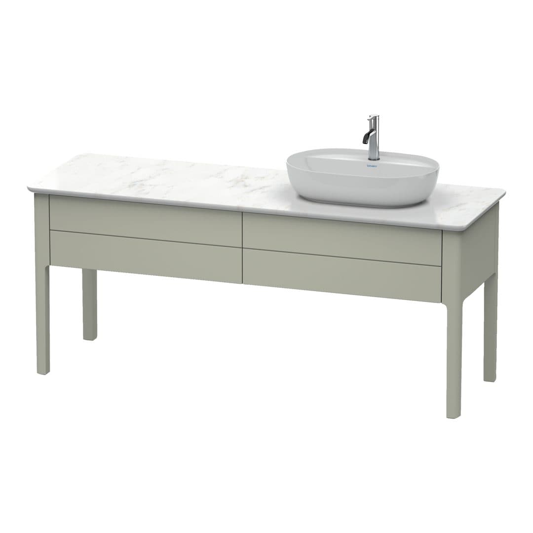 Duravit Luv – Έπιπλο Νιπτήρα – 1733 mm, για κονσόλα, 2 συρτάρια, νιπτήρας δεξιά – Taupe Satin Matt, Lacquer (LU9563R6060)