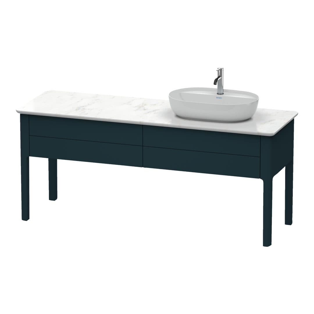 Duravit Luv – Έπιπλο Νιπτήρα – 1733 mm, για κονσόλα, 2 συρτάρια, νιπτήρας δεξιά – Night blue Satin Matt, Lacquer (LU9563R9898)