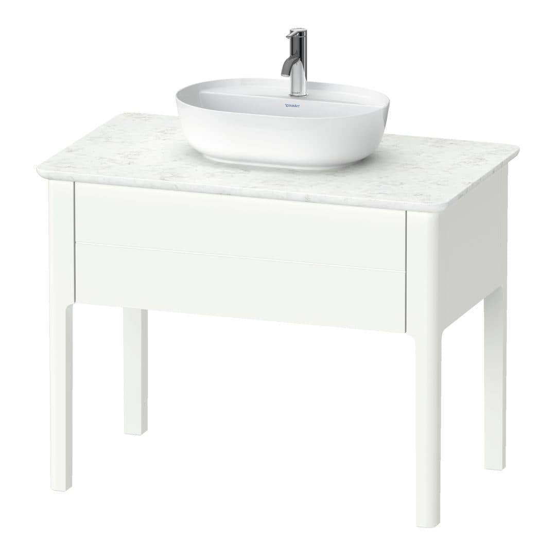 Duravit Luv – Έπιπλο Νιπτήρα – 938 mm, για κονσόλα, 1 συρτάρι, νιπτήρας κέντρο – White Satin Matt, Lacquer (LU956403636)