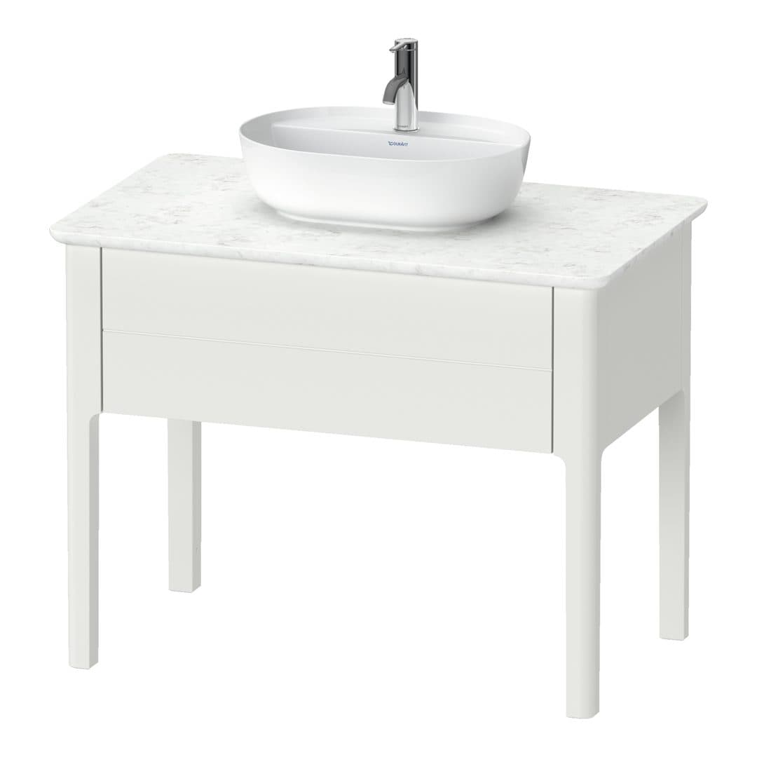 Duravit Luv – Έπιπλο Νιπτήρα – 938 mm, για κονσόλα, 1 συρτάρι, νιπτήρας κέντρο – Nordic white Satin Matt, Lacquer (LU956403939)