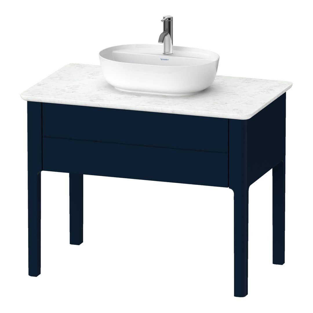Duravit Luv – Έπιπλο Νιπτήρα – 938 mm, για κονσόλα, 1 συρτάρι, νιπτήρας κέντρο – Night blue Satin Matt, Lacquer (LU956409898)