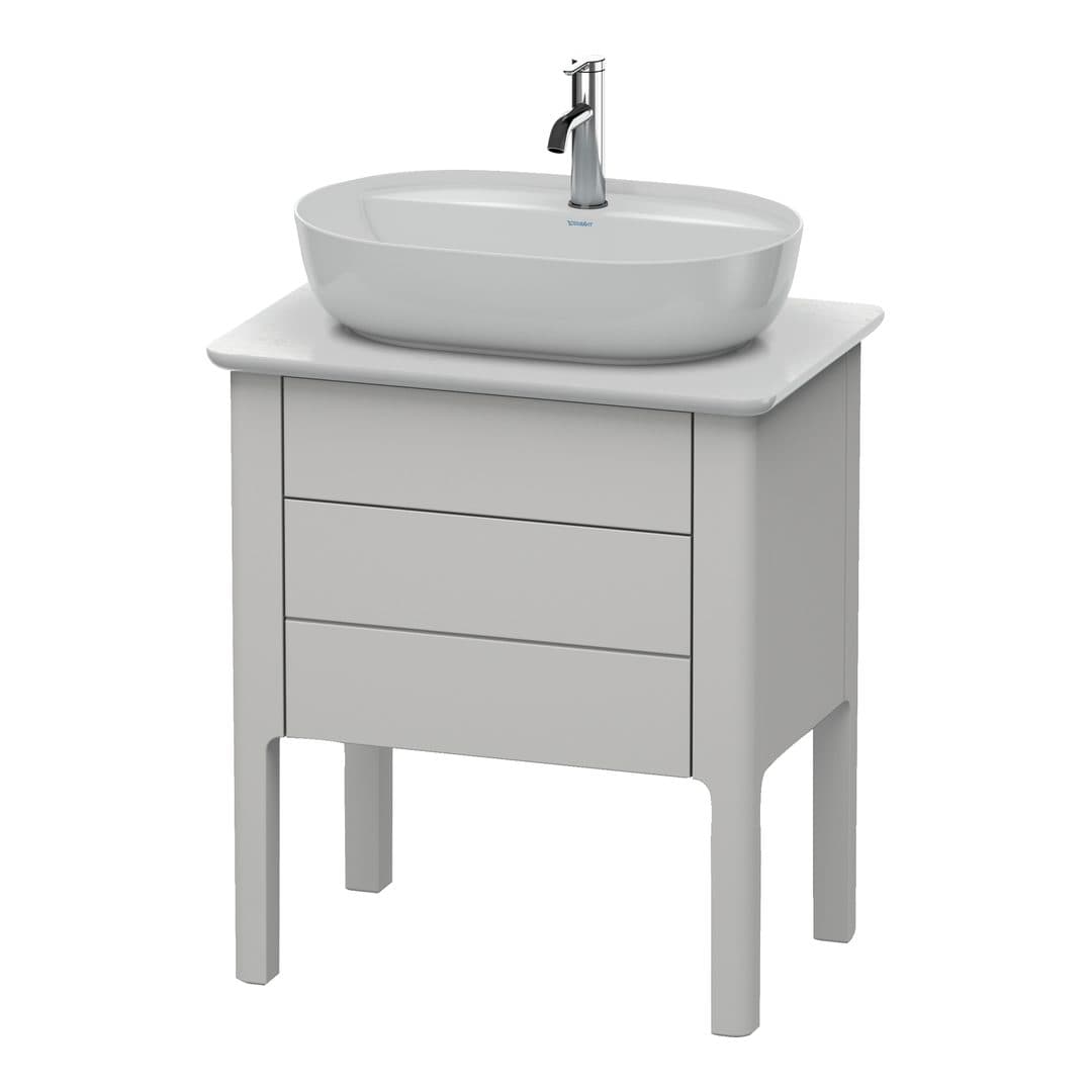 Duravit Luv – Έπιπλο Νιπτήρα – 638 mm, για κονσόλα, 2 συρτάρια, νιπτήρας κέντρο – Nordic white Satin Matt, Lacquer (LU956503939)