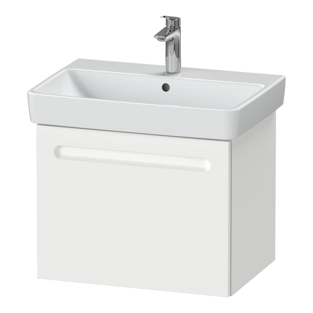 Duravit No.1 – Έπιπλο Νιπτήρα – 590 mm, 1 συρτάρι, νιπτήρας κέντρο, με εγκοπή σιφωνιού – White Matt, Decor (N14382018180000)