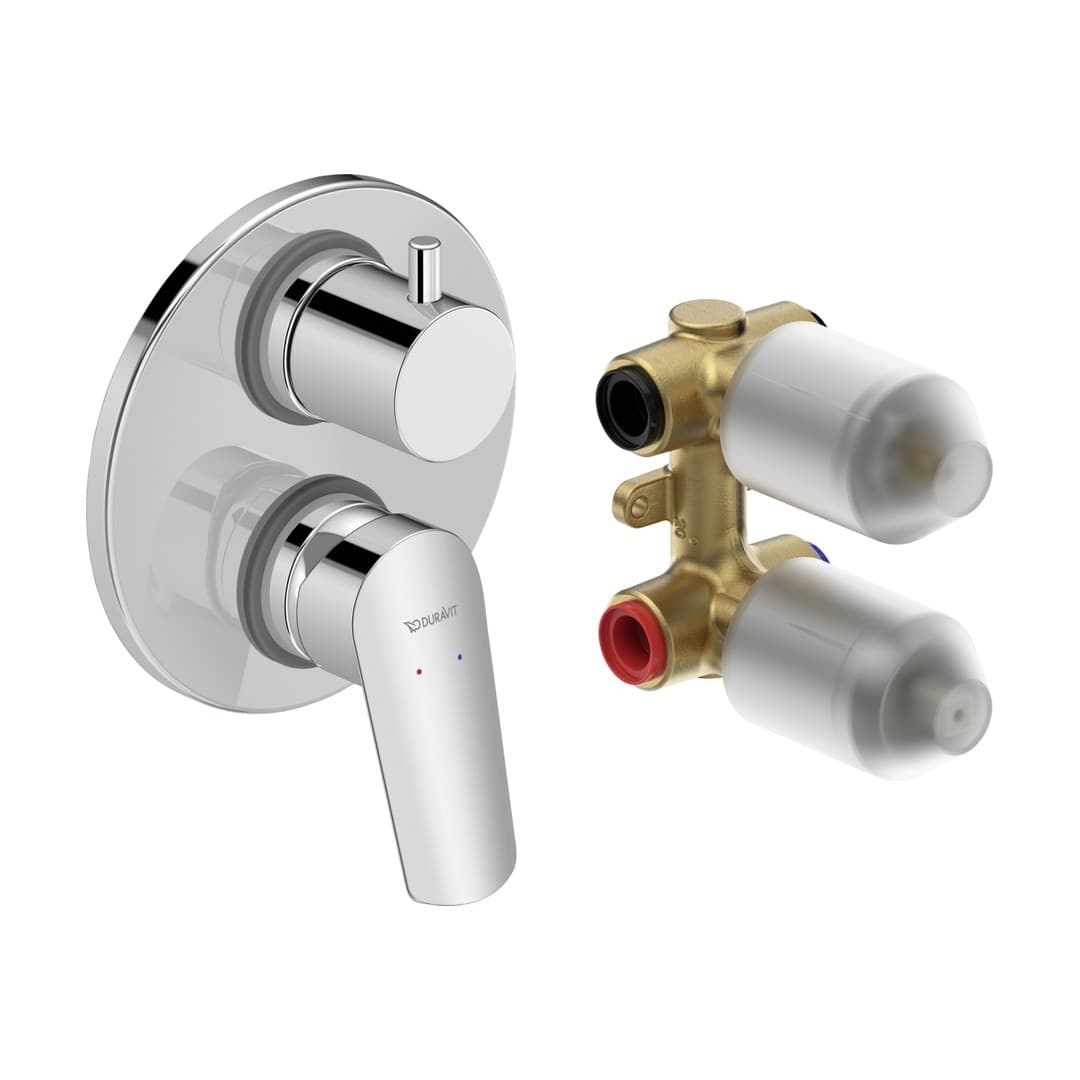 Duravit No.1 – Μίκτης Εντοιχισμού – σετ, 2 έξοδοι – Chrome High Gloss (N15210008010)
