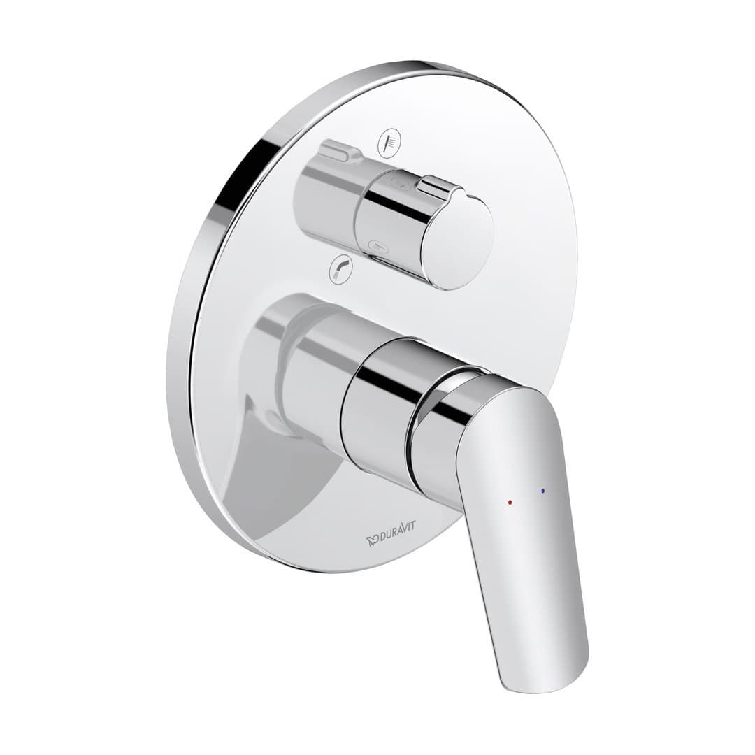 Duravit No.1 – Μίκτης Εντοιχισμού – για μπανιέρα, 2 έξοδοι – Chrome High Gloss (N15210012010)