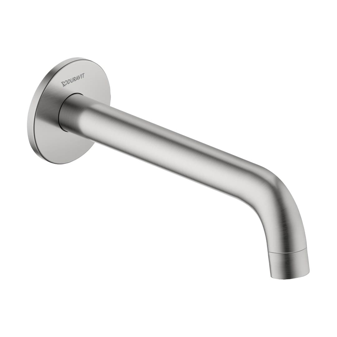 Duravit No.1 – Στόμιο Μπανιέρας Τοίχου – Stainless steel Brushed (N15240010070)