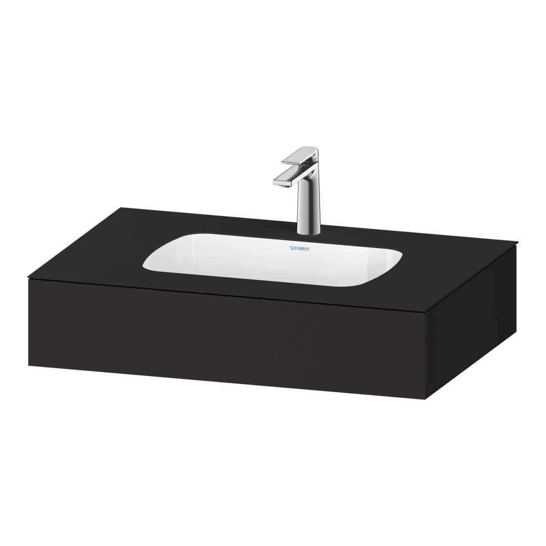 Duravit Collection One – Πάγκος Νιπτήρα – 800 mm, με νιπτήρα, νιπτήρας κέντρο – Graphite Super Matt, Decor (QA4690080800000)