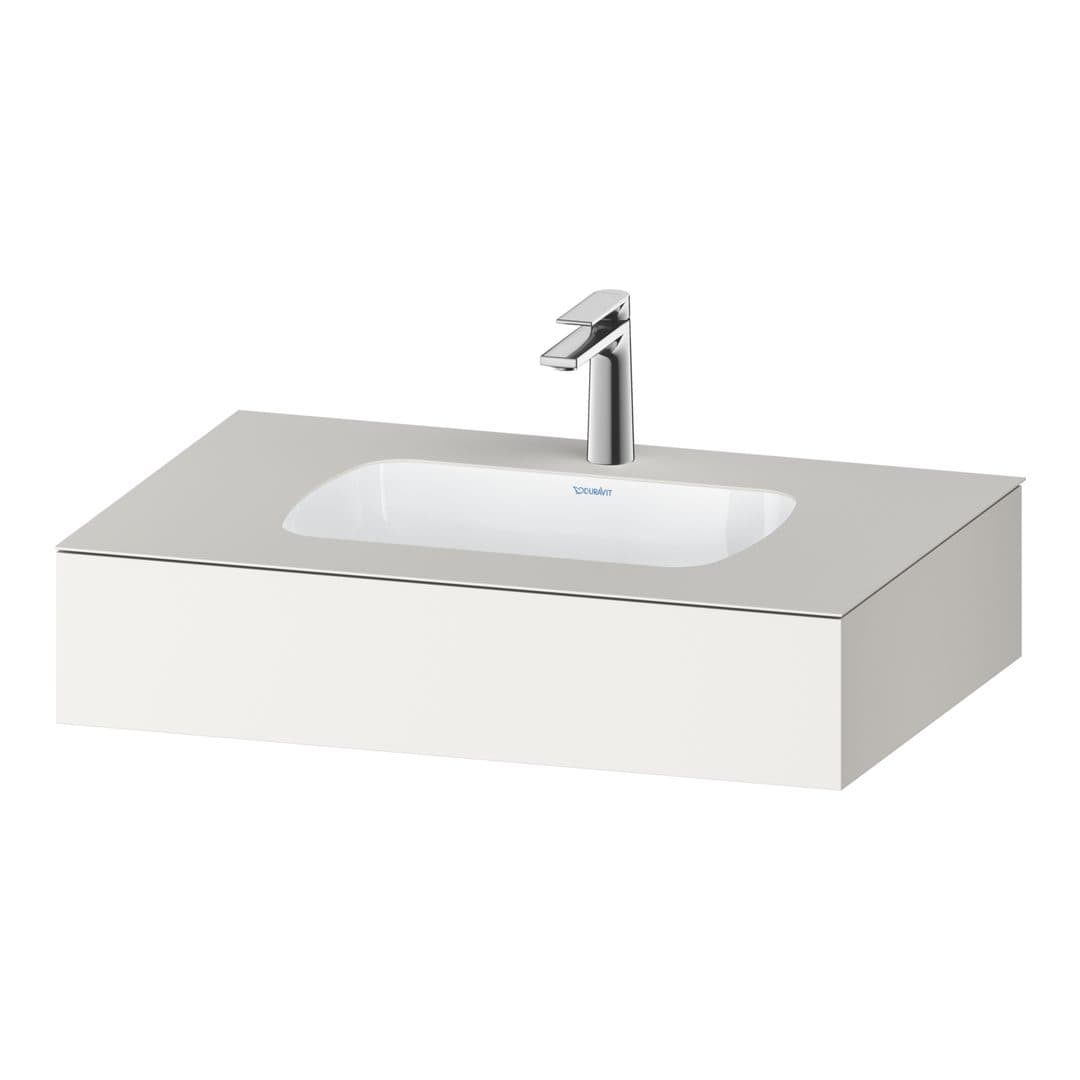 Duravit Collection One – Πάγκος Νιπτήρα – 800 mm, με νιπτήρα, νιπτήρας κέντρο – White Super Matt, Decor (QA4690084840000)