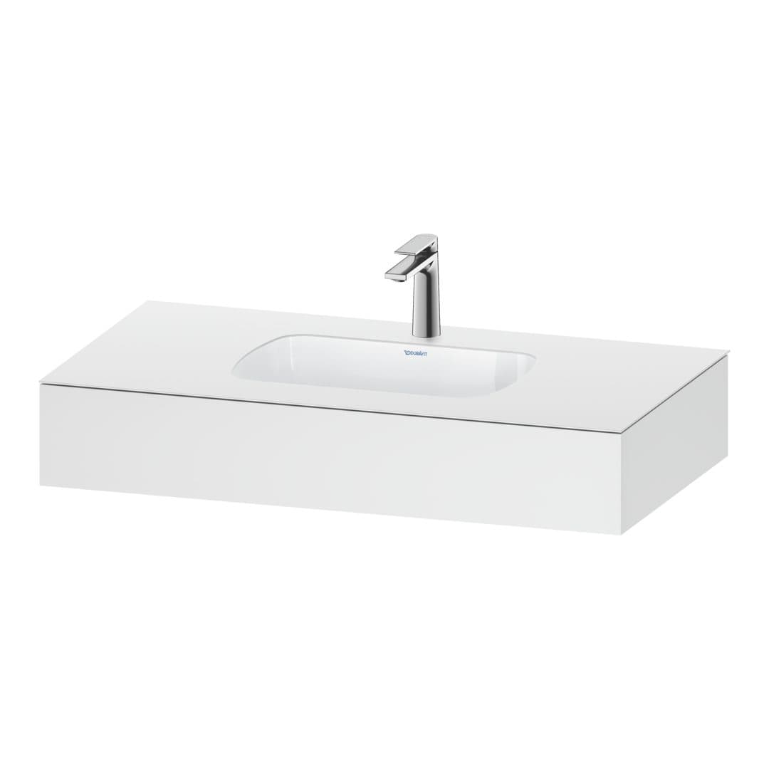Duravit Collection One – Πάγκος Νιπτήρα – 1000 mm, με νιπτήρα, νιπτήρας κέντρο – White Matt, Decor (QA4691018180000)
