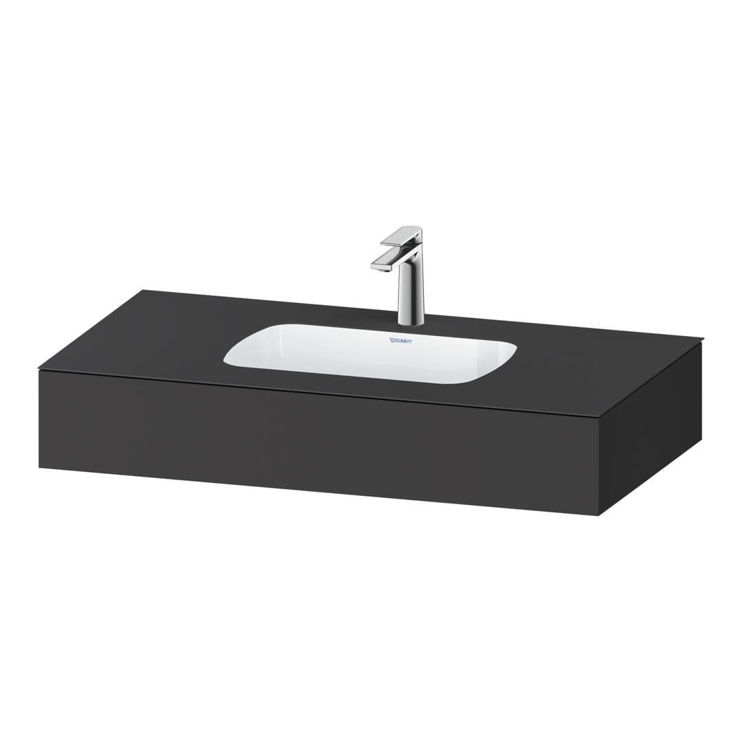 Duravit Collection One – Πάγκος Νιπτήρα – 1000 mm, με νιπτήρα, νιπτήρας κέντρο – Graphite Matt, Decor (QA4691049490000)