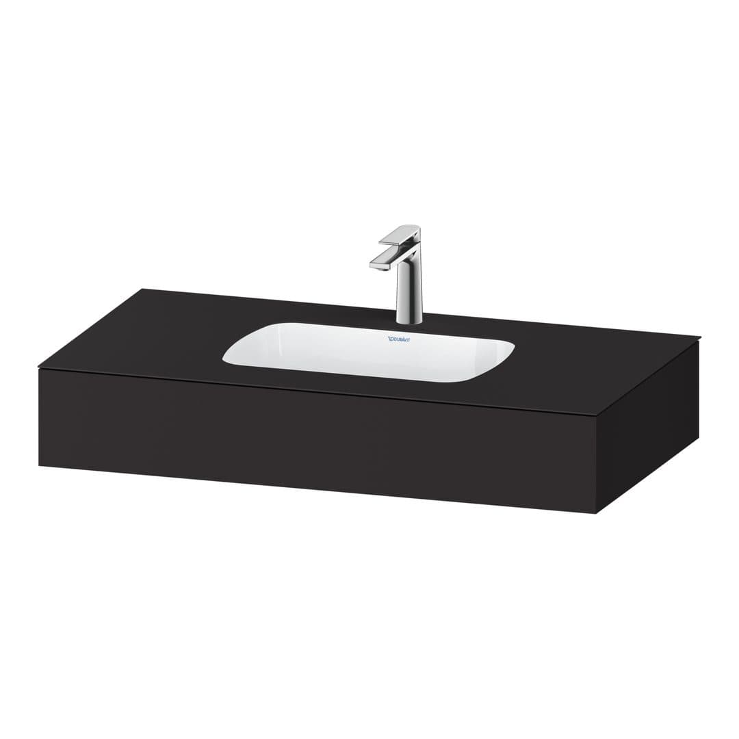 Duravit Collection One – Πάγκος Νιπτήρα – 1000 mm, με νιπτήρα, νιπτήρας κέντρο – Graphite Super Matt, Decor (QA4691080800000)