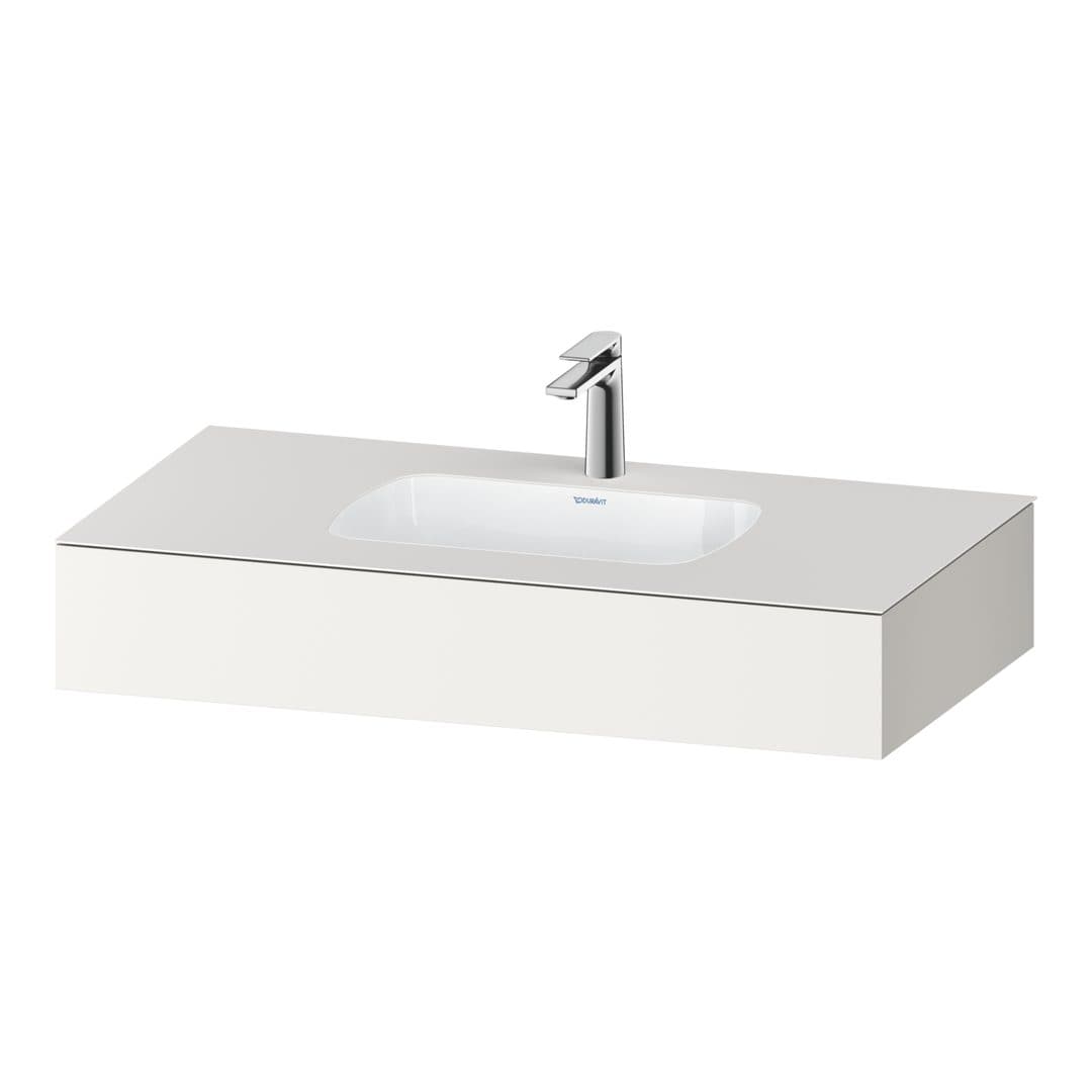 Duravit Collection One – Πάγκος Νιπτήρα – 1000 mm, με νιπτήρα, νιπτήρας κέντρο – White Super Matt, Decor (QA4691084840000)