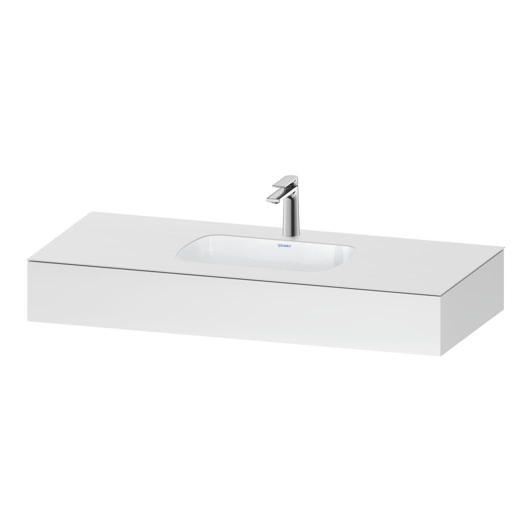 Duravit Collection One – Πάγκος Νιπτήρα – 1200 mm, με νιπτήρα, νιπτήρας κέντρο – White Matt, Decor (QA4692018180000)
