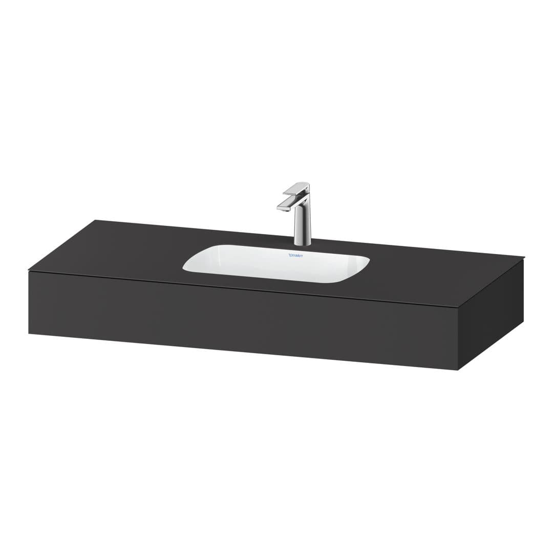 Duravit Collection One – Πάγκος Νιπτήρα – 1200 mm, με νιπτήρα, νιπτήρας κέντρο – Graphite Matt, Decor (QA4692049490000)