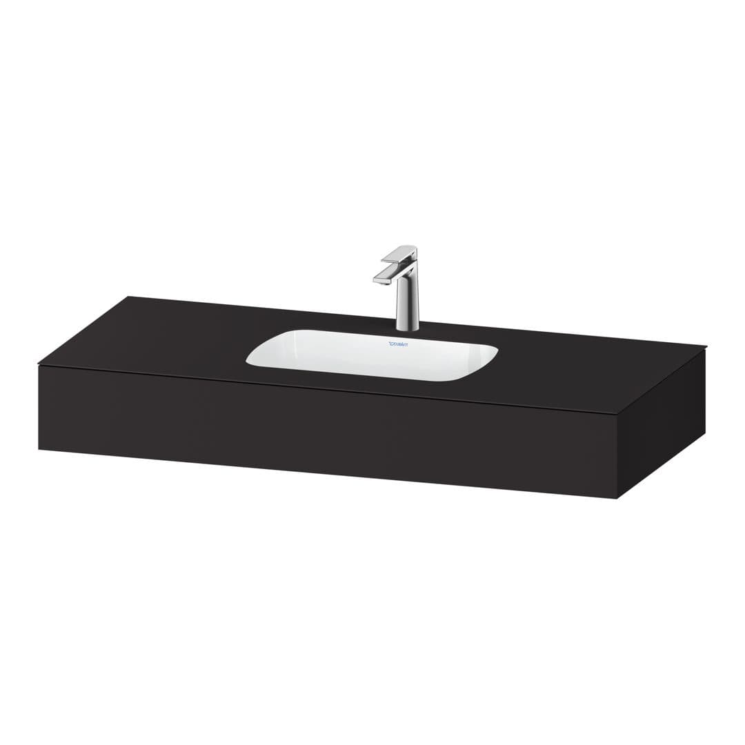 Duravit Collection One – Πάγκος Νιπτήρα – 1200 mm, με νιπτήρα, νιπτήρας κέντρο – Graphite Super Matt, Decor (QA4692080800000)