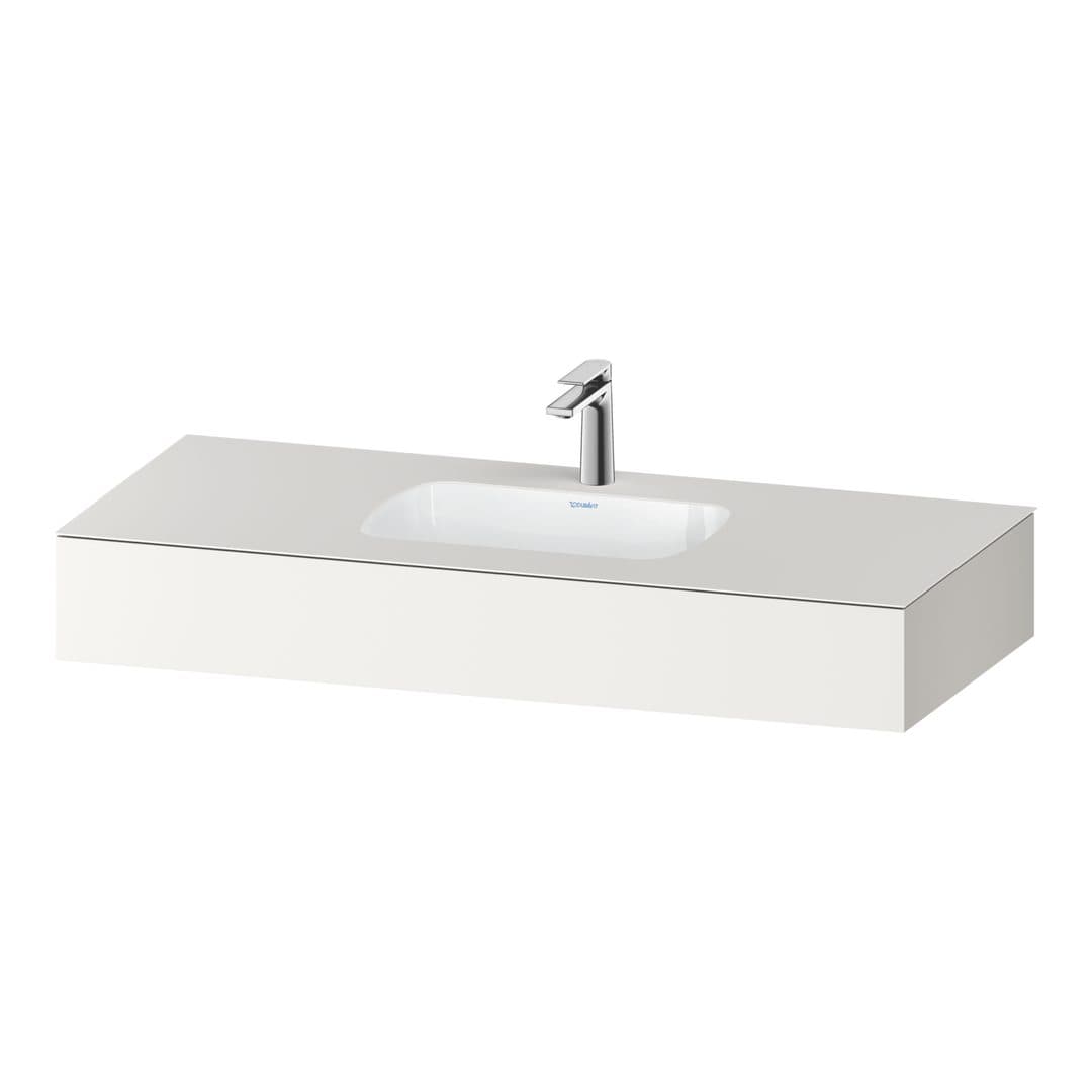 Duravit Collection One – Πάγκος Νιπτήρα – 1200 mm, με νιπτήρα, νιπτήρας κέντρο – White Super Matt, Decor (QA4692084840000)
