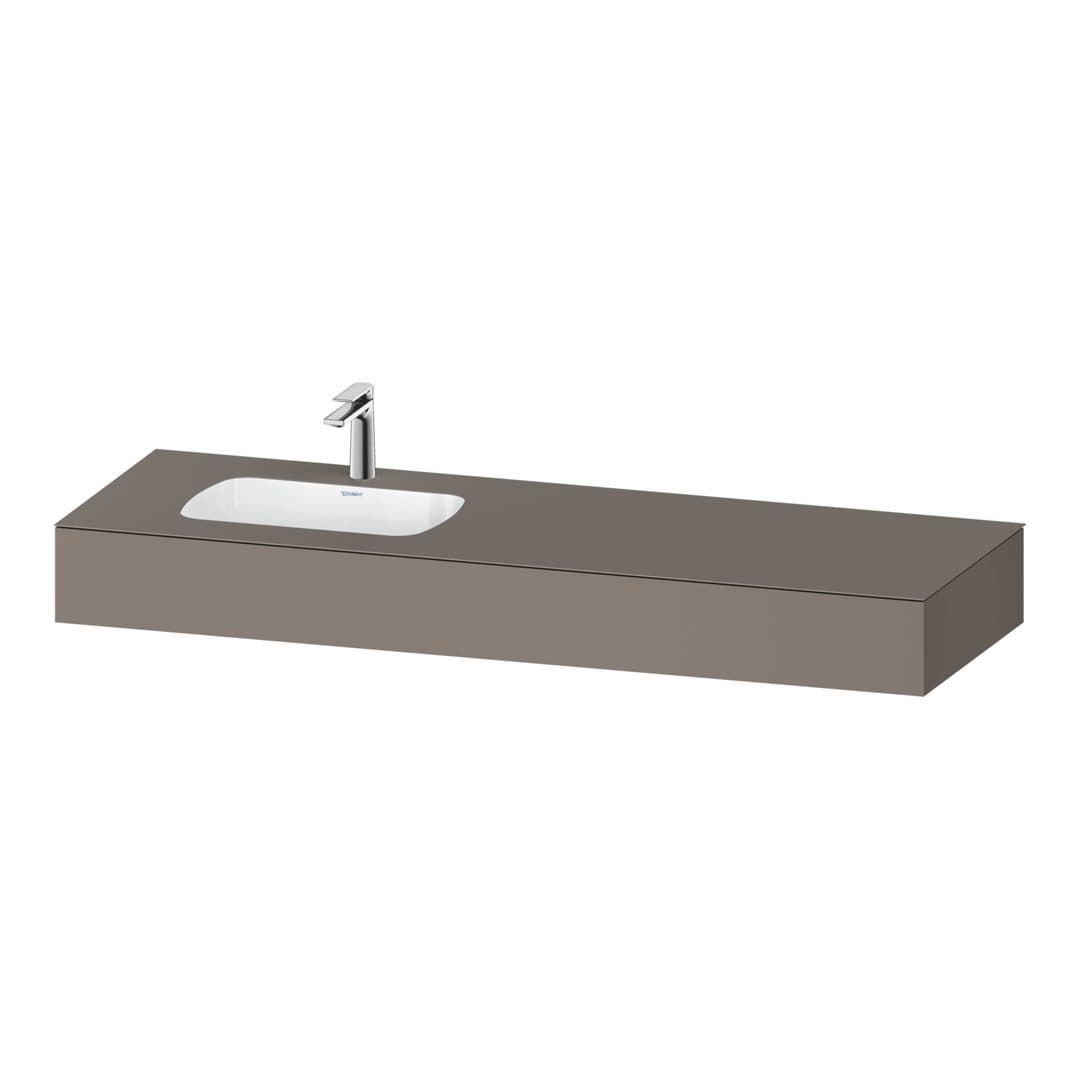 Duravit Collection One – Πάγκος Νιπτήρα – 1600 mm, με νιπτήρα, νιπτήρας αριστερά – Basalte Matt, Decor (QA4693043430000)