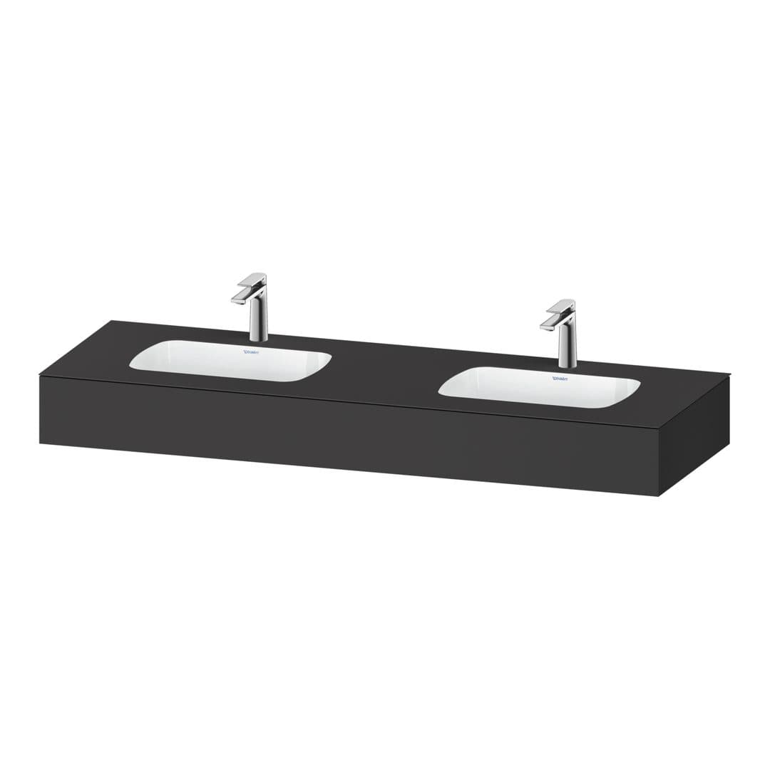 Duravit Collection One – Πάγκος Νιπτήρα – 1600 mm, με νιπτήρα – Graphite Matt, Decor (QA4695049490000)