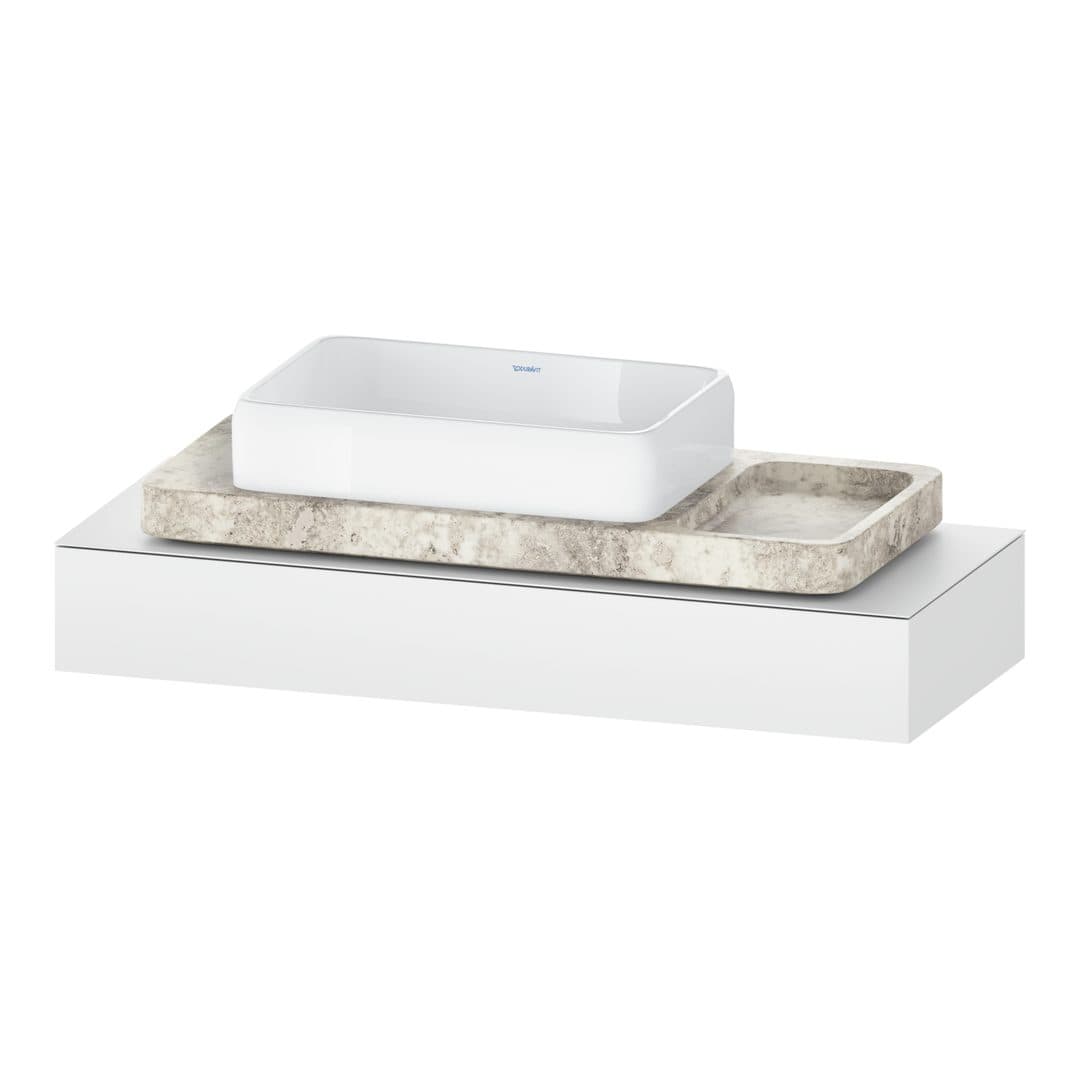 Duravit Collection One – Πάγκος Νιπτήρα – 1200 mm, νιπτήρας κέντρο, 1200 x 480 x 170 mm – White Matt, Decor (QA4699018180000)