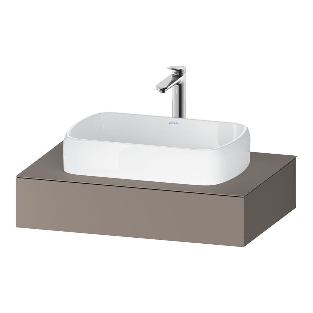 Duravit Collection One – Πάγκος Νιπτήρα – 800 mm, νιπτήρας κέντρο – Basalte Matt, Decor (QA4800043430000)