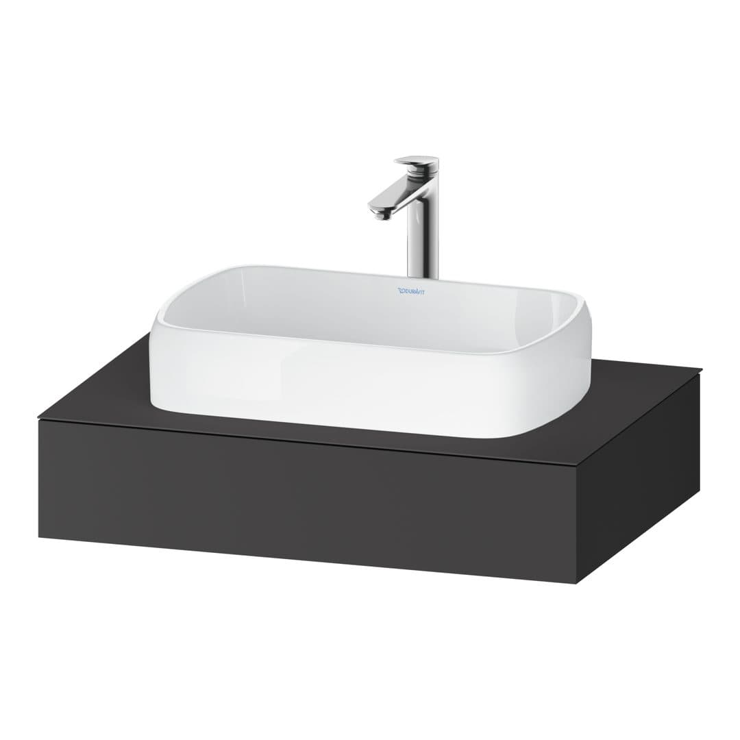 Duravit Collection One – Πάγκος Νιπτήρα – 800 mm, νιπτήρας κέντρο – Graphite Matt, Decor (QA4800049490000)