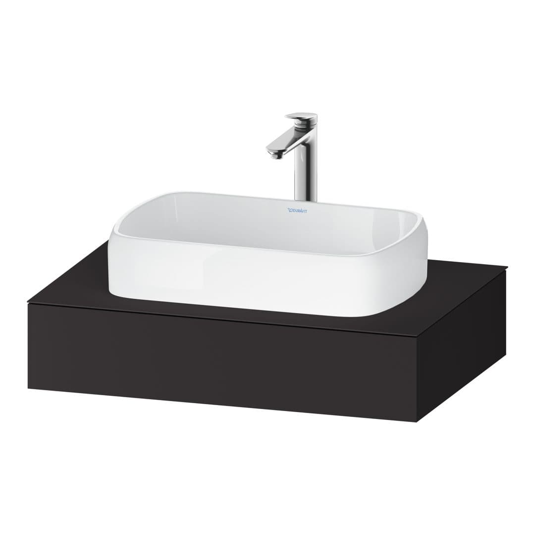 Duravit Collection One – Πάγκος Νιπτήρα – 800 mm, νιπτήρας κέντρο – Graphite Super Matt, Decor (QA4800080800000)