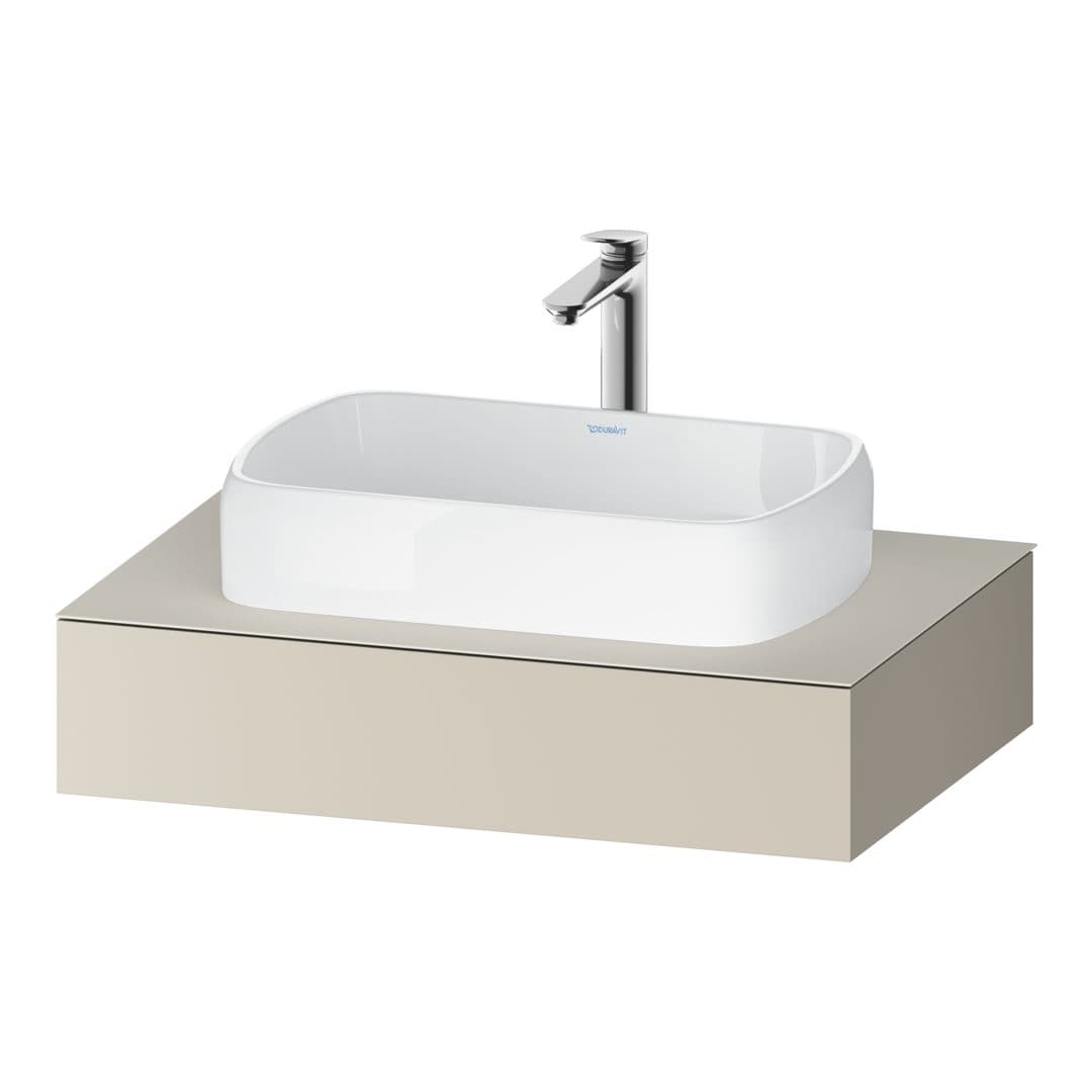 Duravit Collection One – Πάγκος Νιπτήρα – 800 mm, νιπτήρας κέντρο – Taupe Super Matt, Decor (QA4800083830000)