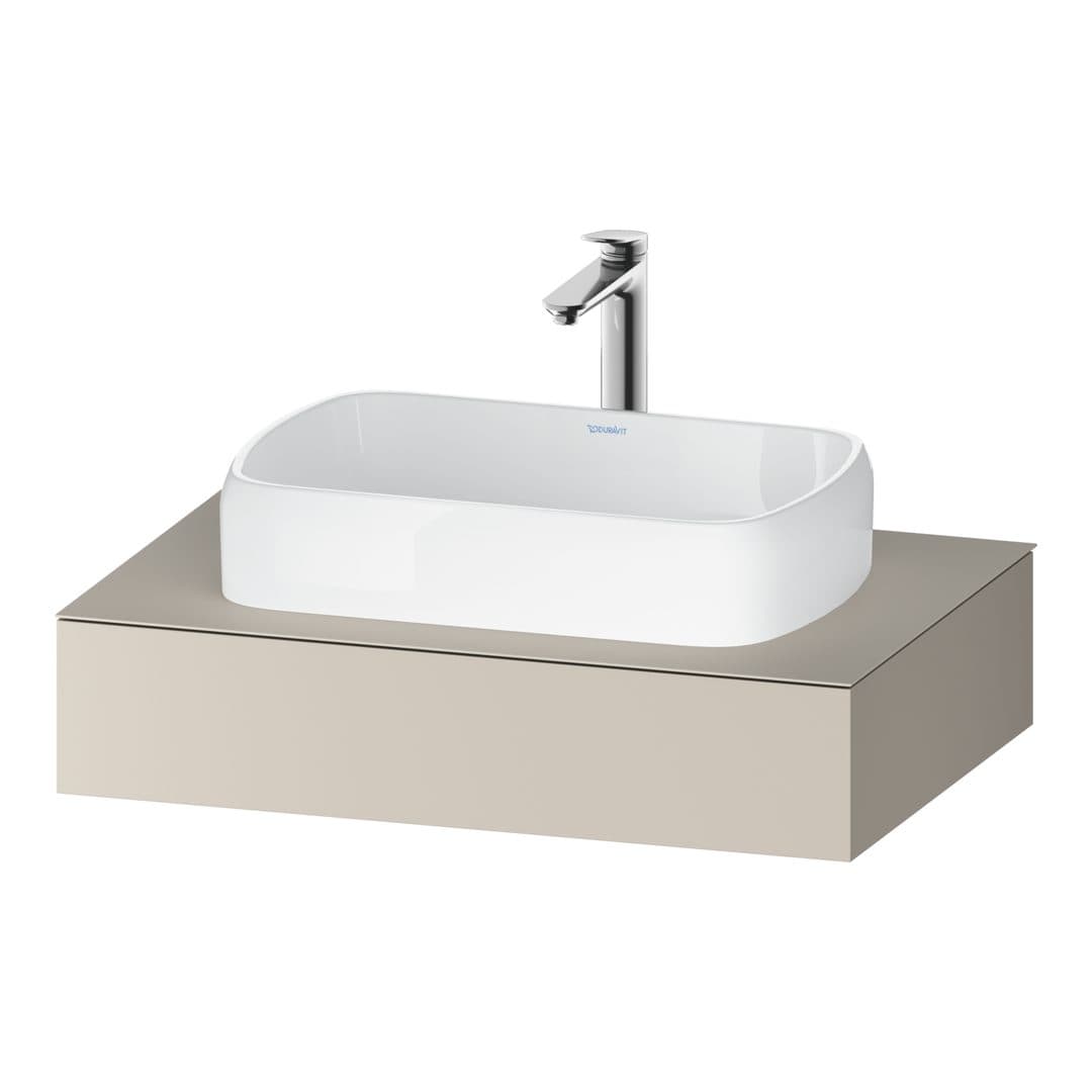 Duravit Collection One – Πάγκος Νιπτήρα – 800 mm, νιπτήρας κέντρο – Taupe Matt, Decor (QA4800091910000)
