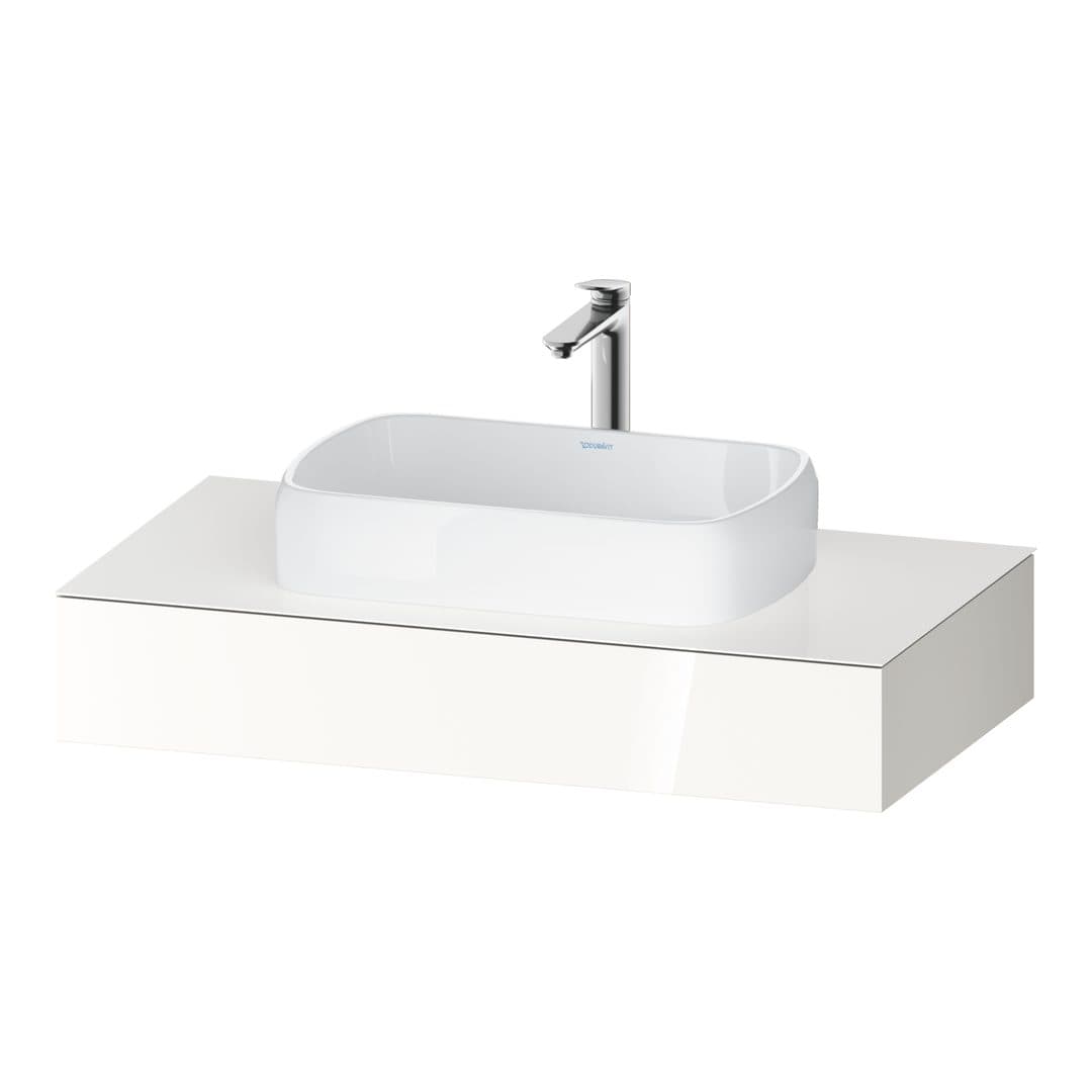 Duravit Collection One – Πάγκος Νιπτήρα – 1000 mm, νιπτήρας κέντρο – White High Gloss, Decor (QA4801022220000)