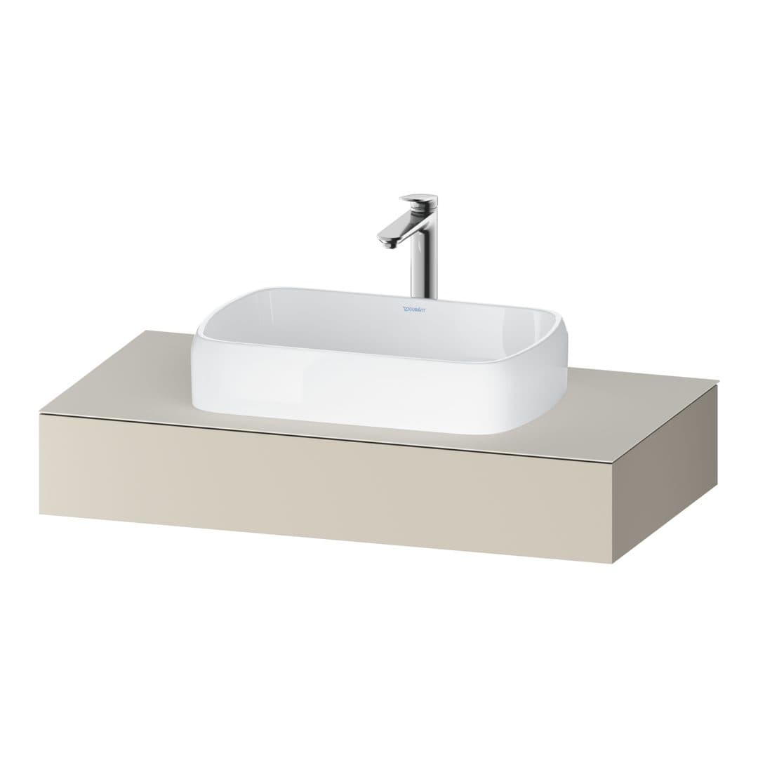 Duravit Collection One – Πάγκος Νιπτήρα – 1000 mm, νιπτήρας κέντρο – Taupe Super Matt, Decor (QA4801083830000)