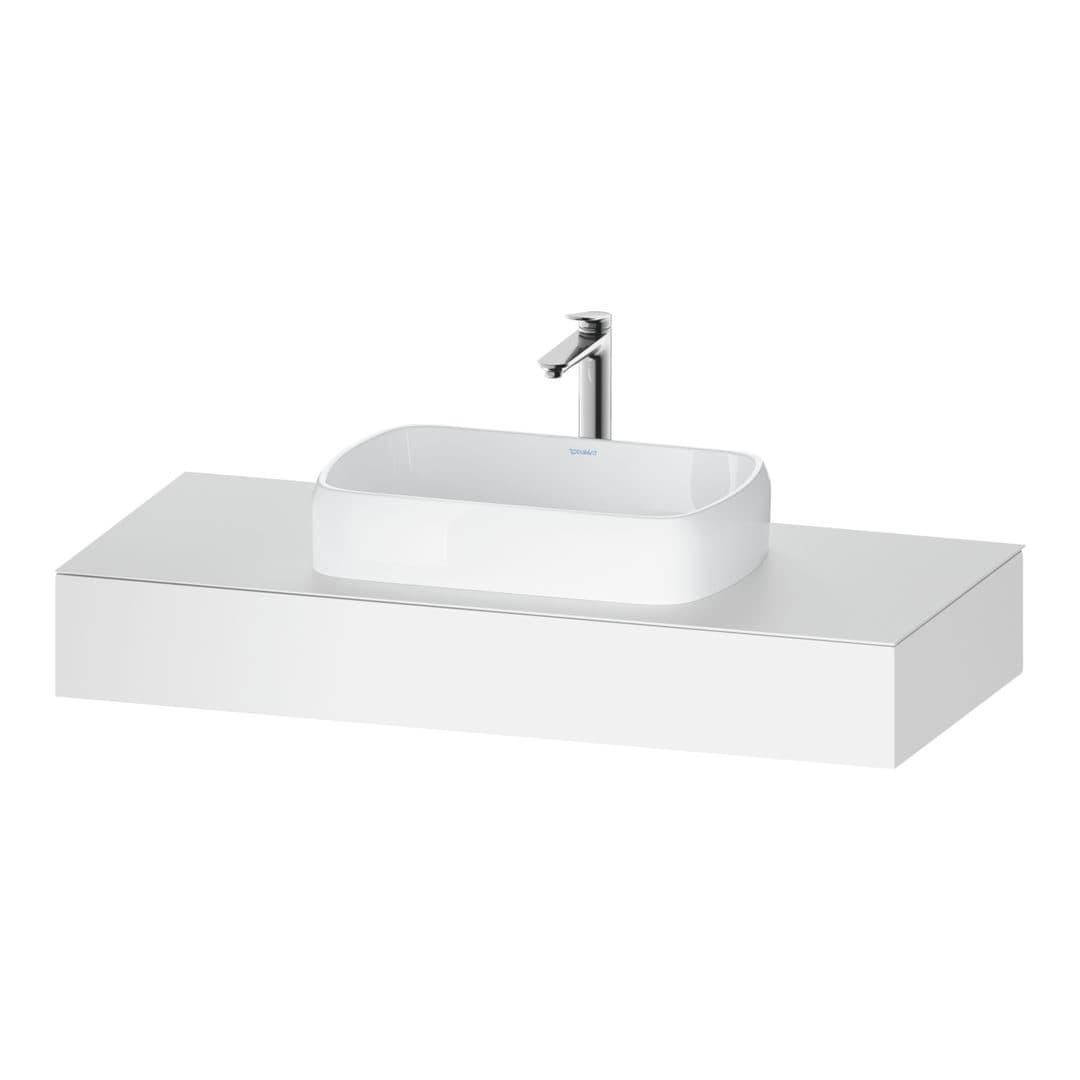 Duravit Collection One – Πάγκος Νιπτήρα – 1200 mm, νιπτήρας κέντρο, 1200 x 550 x 170 mm – White Matt, Decor (QA4802018180000)