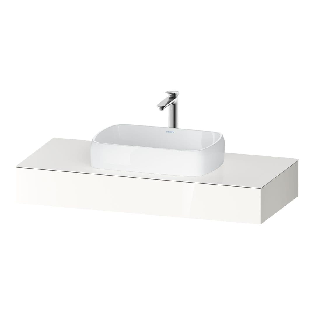 Duravit Collection One – Πάγκος Νιπτήρα – 1200 mm, νιπτήρας κέντρο, 1200 x 550 x 170 mm – White High Gloss, Decor (QA4802022220000)