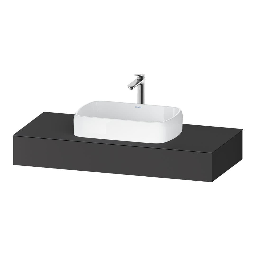 Duravit Collection One – Πάγκος Νιπτήρα – 1200 mm, νιπτήρας κέντρο, 1200 x 550 x 170 mm – Graphite Matt, Decor (QA4802049490000)
