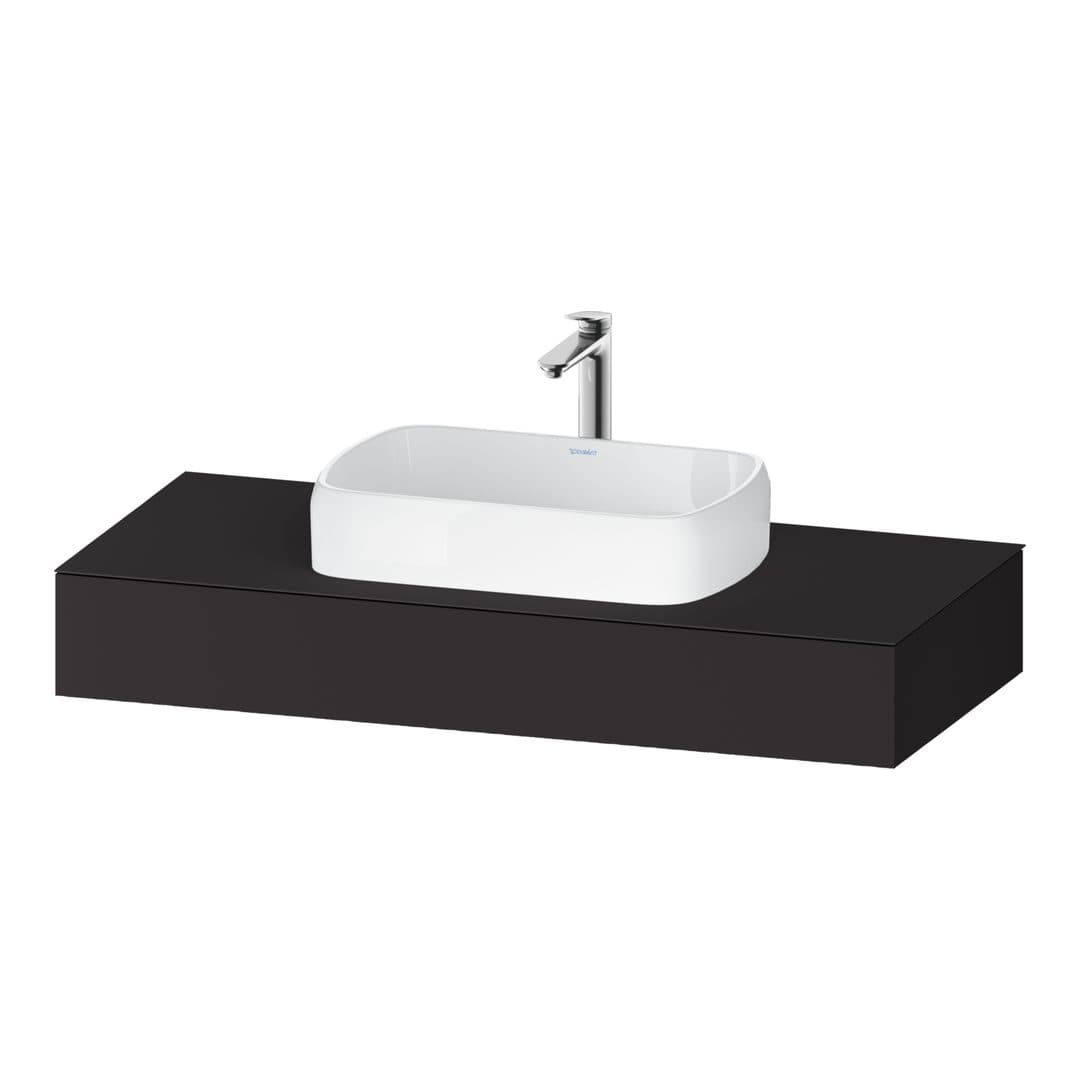 Duravit Collection One – Πάγκος Νιπτήρα – 1200 mm, νιπτήρας κέντρο, 1200 x 550 x 170 mm – Graphite Super Matt, Decor (QA4802080800000)