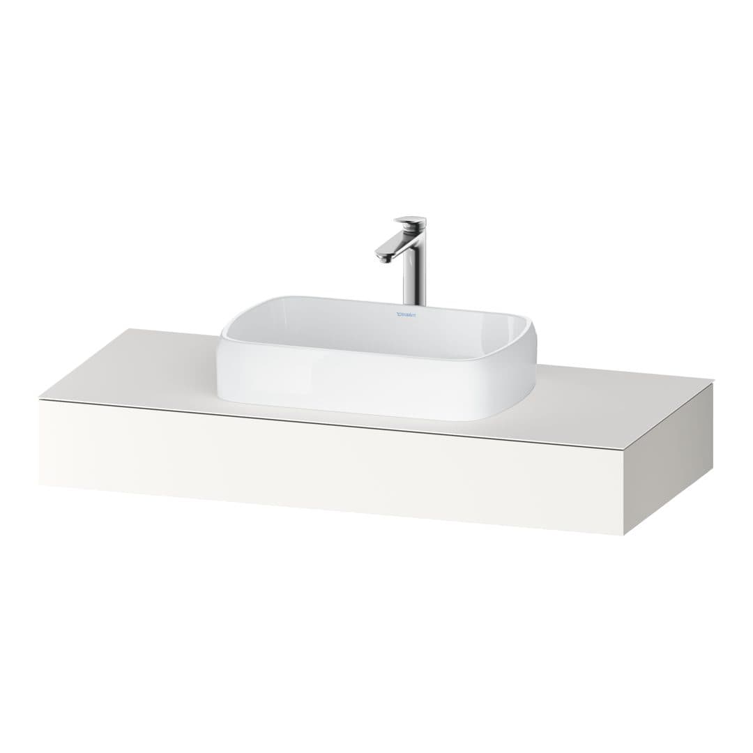 Duravit Collection One – Πάγκος Νιπτήρα – 1200 mm, νιπτήρας κέντρο, 1200 x 550 x 170 mm – White Super Matt, Decor (QA4802084840000)