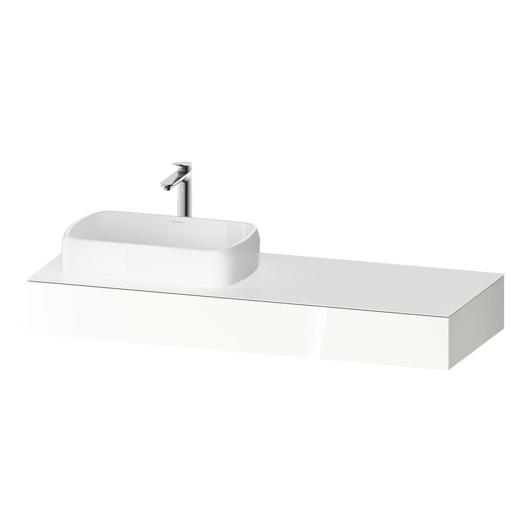 Duravit Collection One – Πάγκος Νιπτήρα – 1400 mm, νιπτήρας αριστερά – White High Gloss, Decor (QA4803022220000)