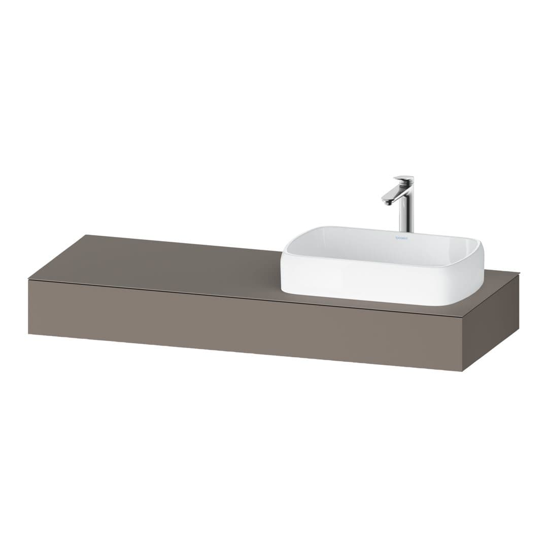 Duravit Collection One – Πάγκος Νιπτήρα – 1400 mm, νιπτήρας δεξιά – Basalte Matt, Decor (QA4804043430000)