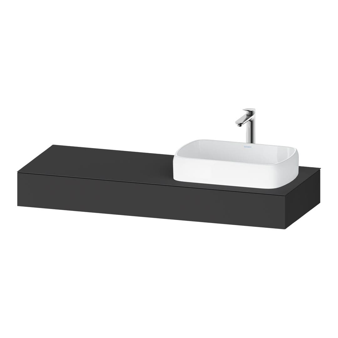 Duravit Collection One – Πάγκος Νιπτήρα – 1400 mm, νιπτήρας δεξιά – Graphite Matt, Decor (QA4804049490000)