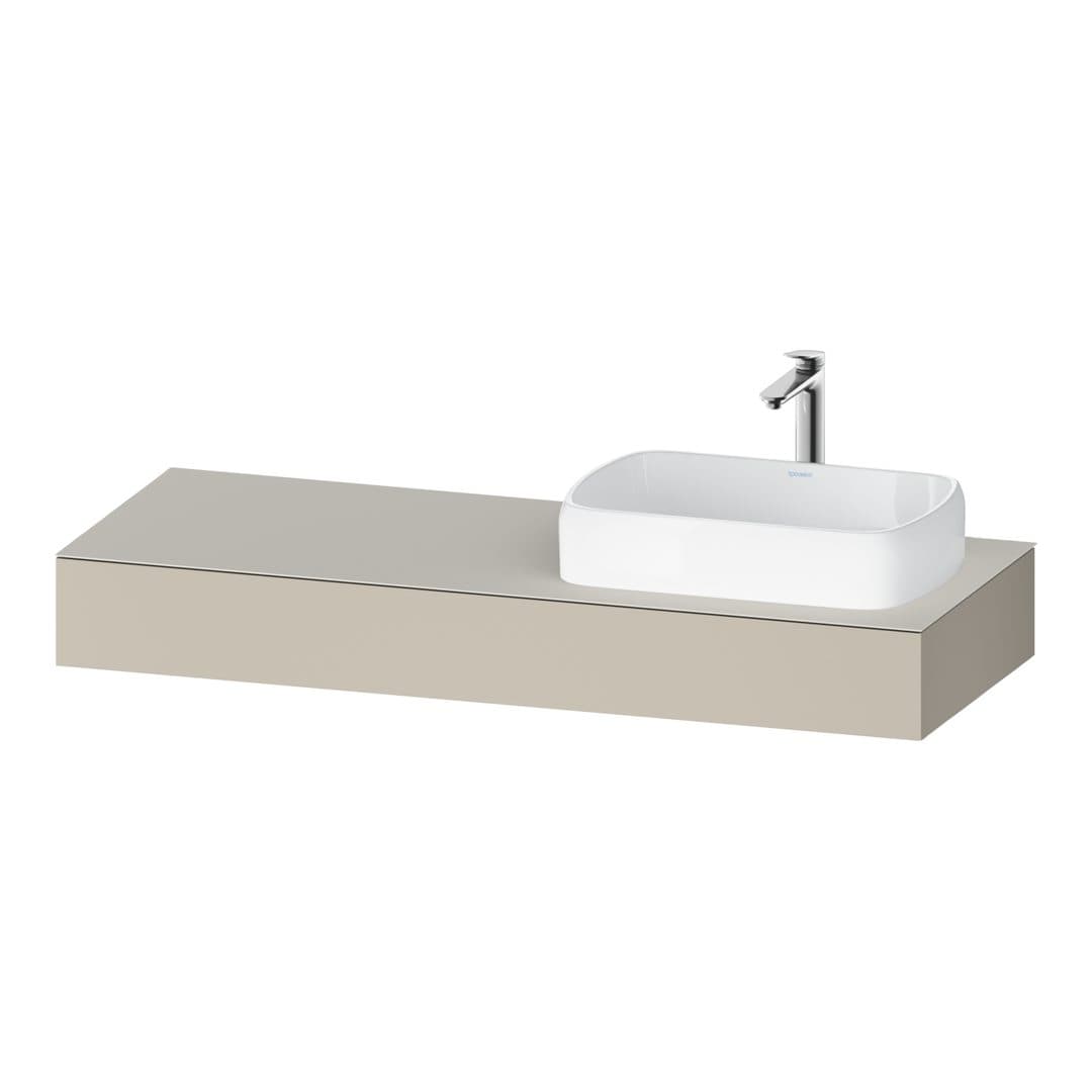 Duravit Collection One – Πάγκος Νιπτήρα – 1400 mm, νιπτήρας δεξιά – Taupe Super Matt, Decor (QA4804083830000)