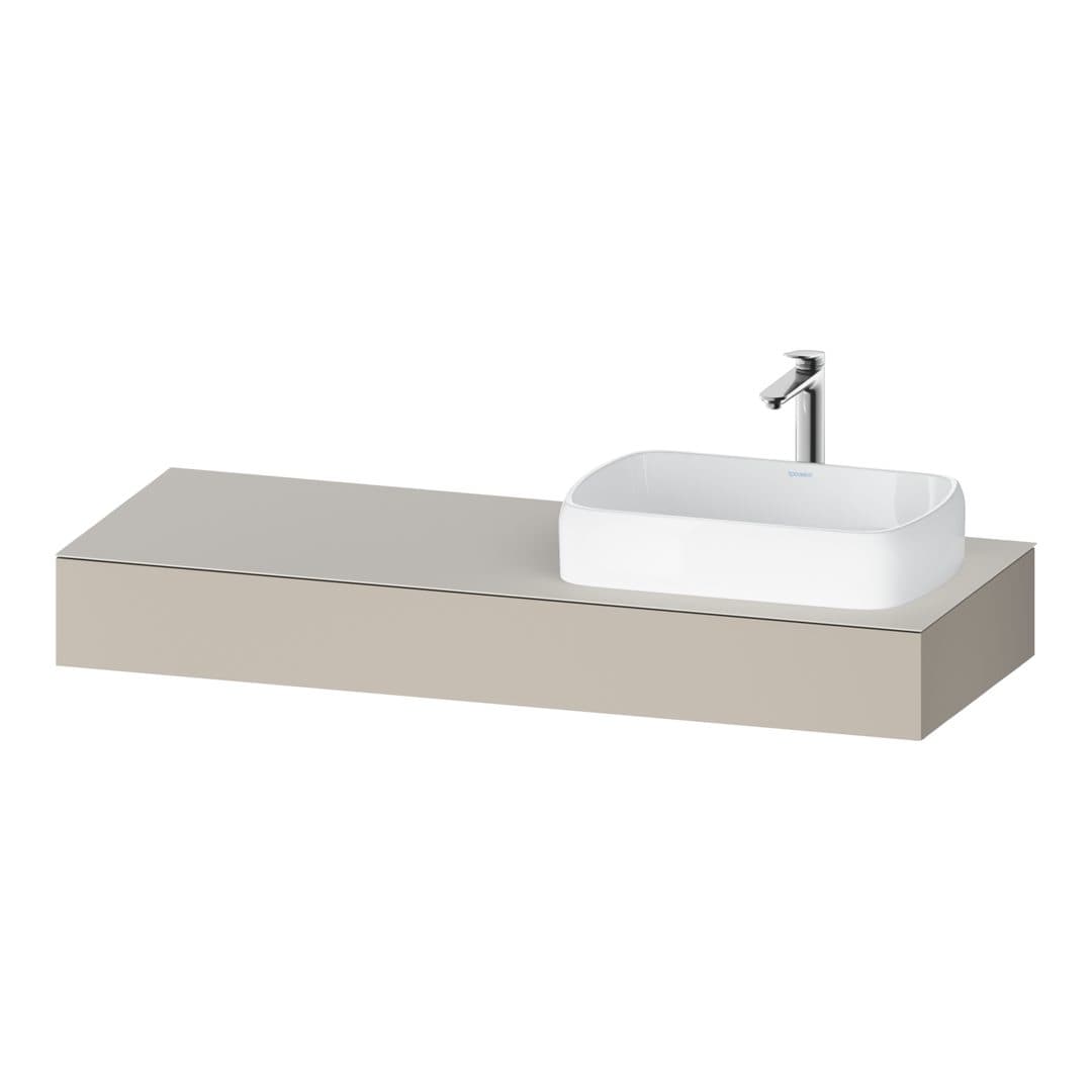 Duravit Collection One – Πάγκος Νιπτήρα – 1400 mm, νιπτήρας δεξιά – Taupe Matt, Decor (QA4804091910000)